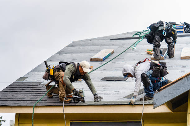 Professional Gutter Installation technician working in Poland, OH